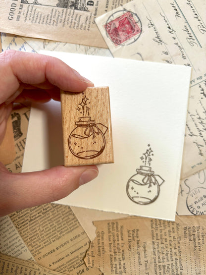 The Creeping Moon - Rubber Stamp - Potion Ink Bottle