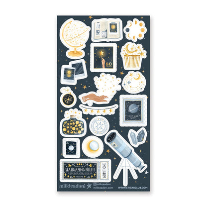 STICKII - Sticker Sheet - Milk Tea Dani - Stargazing Night