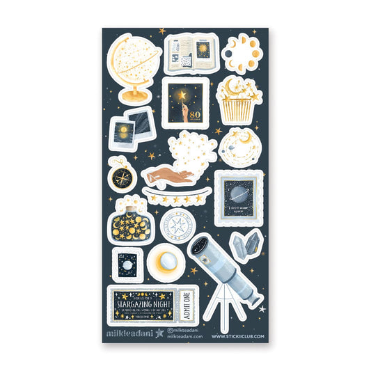 STICKII - Sticker Sheet - Milk Tea Dani - Stargazing Night
