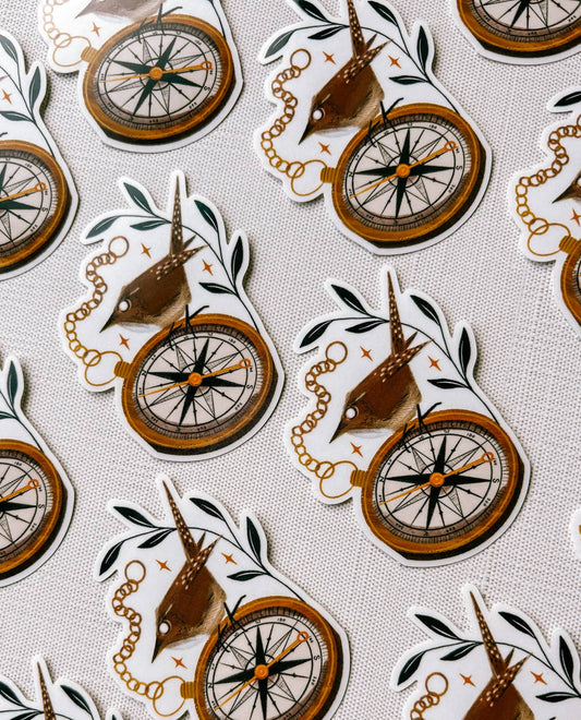 Lantern Print Co. - Vinyl Sticker - Antique Compass