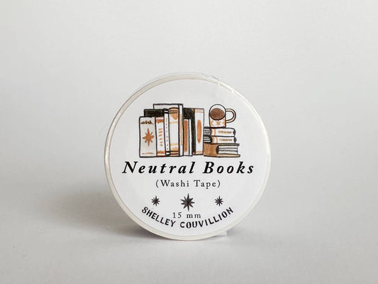 Book Moth Press - Washi Tape - Neutral Books