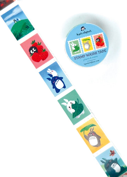 Le Petit Elefant - Stamp Washi Tape - Plants and Totoro