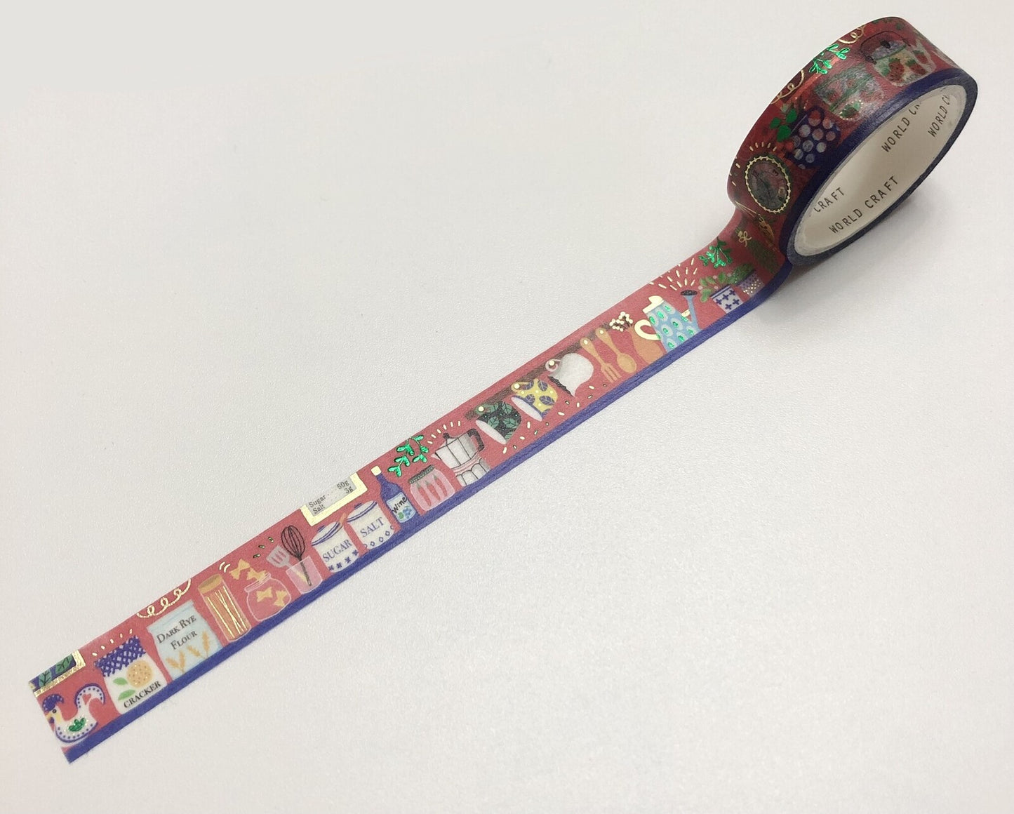 World Craft - Foil-Stamped Washi Tape - Kitchen