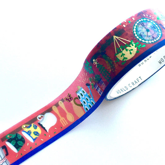World Craft - Foil-Stamped Washi Tape - Kitchen
