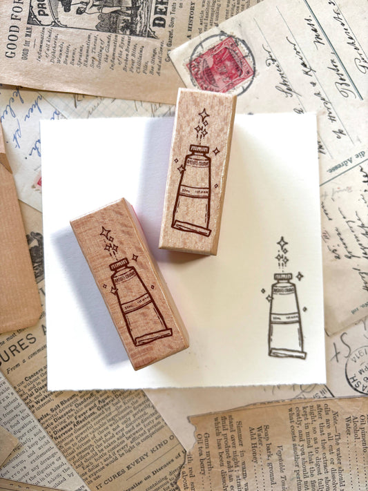 The Creeping Moon - Rubber Stamp - Paint Tube