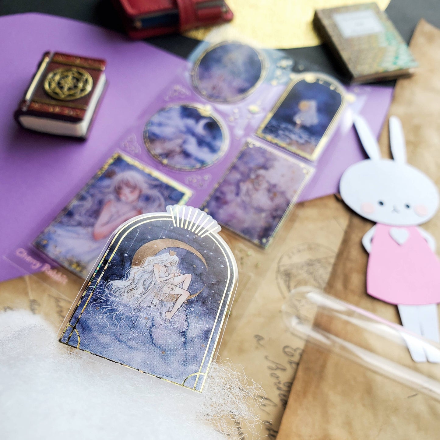 STICKII - Sticker sheet - Cherry Rabbit / Cherriuki - Dreaming of Stars