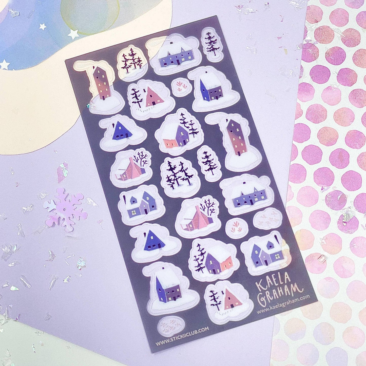 STICKII - Sticker Sheet - Kaela Graham - Snow-Covered Pastels