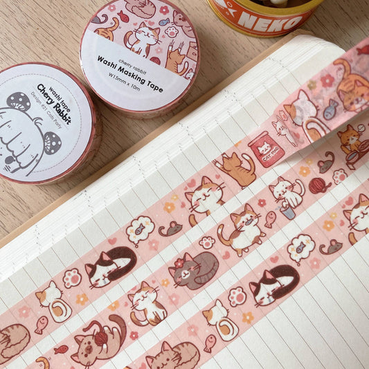Cherry Rabbit - Cat Party Washi Tape