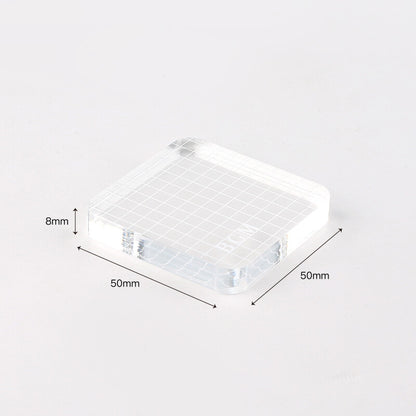 BGM - Clear Acrylic Stamp Block with Grid - Size Small