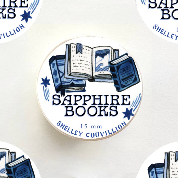 Book Moth Press - Washi Tape - Sapphire Books