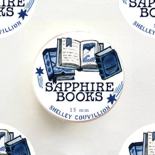 Book Moth Press - Washi Tape - Sapphire Books
