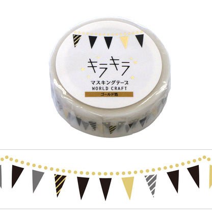 World Craft - Foil-Stamped Washi Tape - Banners / Garland