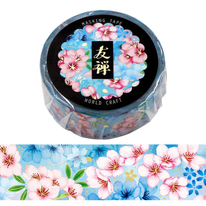 World Craft - Foil-Stamped Washi Tape - Sakura / Cherry Blossoms