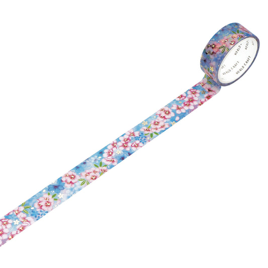 World Craft - Foil-Stamped Washi Tape - Sakura / Cherry Blossoms