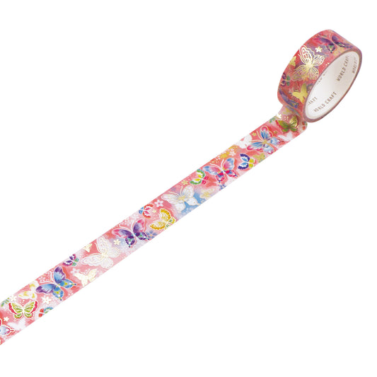 World Craft - Foil-Stamped Washi Tape - Yuzen - Butterfly