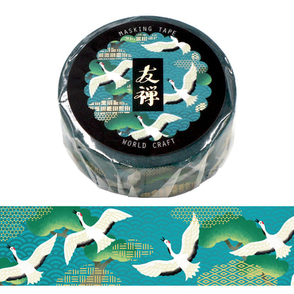 World Craft - Foil-Stamped Washi Tape - Yuzen - Crane
