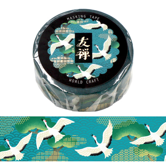 World Craft - Foil-Stamped Washi Tape - Yuzen - Crane