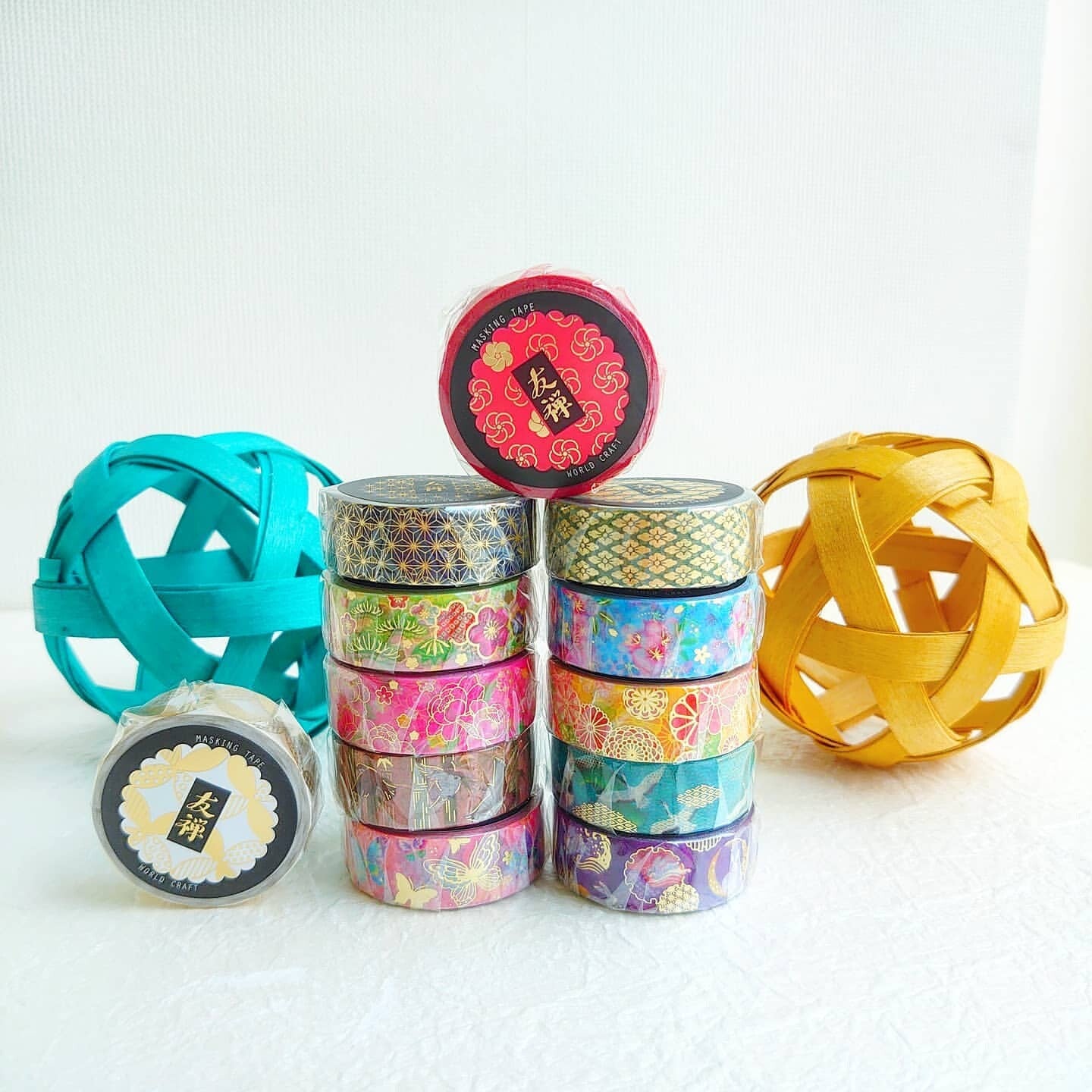 World Craft - Foil-Stamped Washi Tape - Yuzen - Moon Rabbit