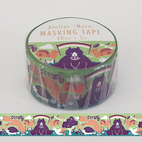 Kodomo No Kao - Washi Tape - Natsuko Taguchi - Atelier Naco - Forest Animals
