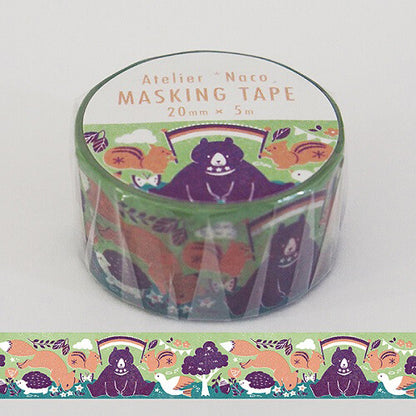 Kodomo No Kao - Washi Tape - Natsuko Taguchi - Atelier Naco - Forest Animals