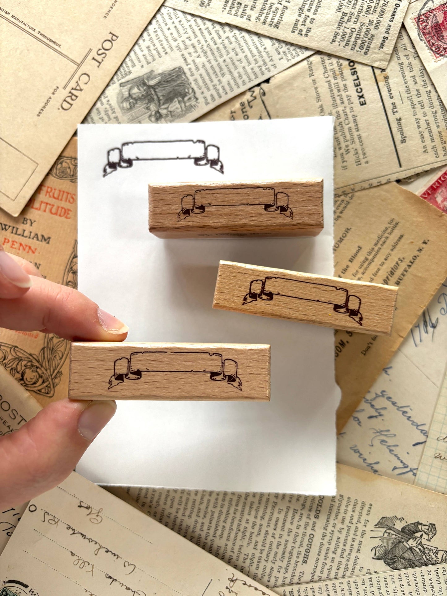 The Creeping Moon - Rubber Stamp - Scroll Banner