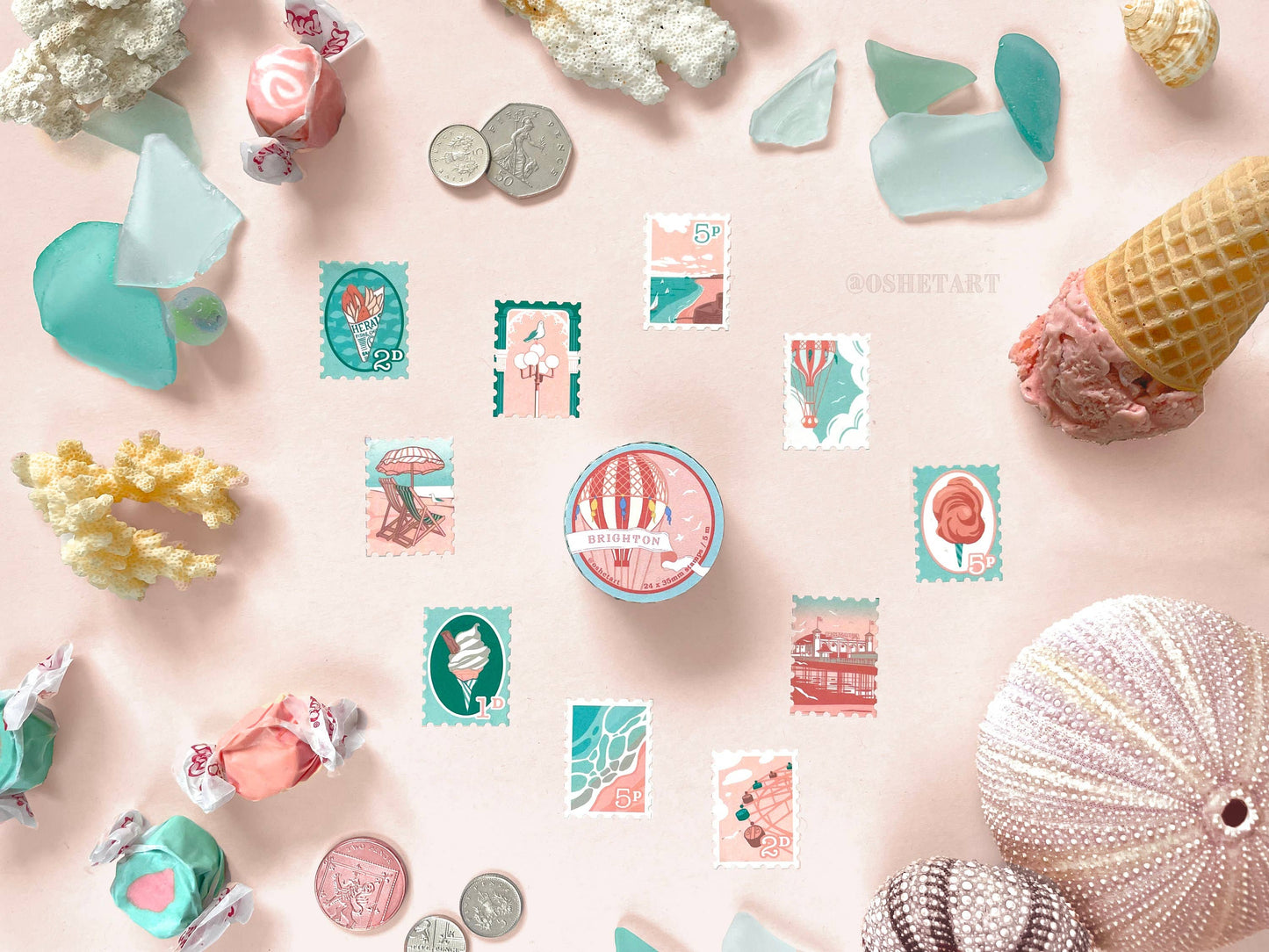 OSHETART - Stamp Washi Tape - Brighton