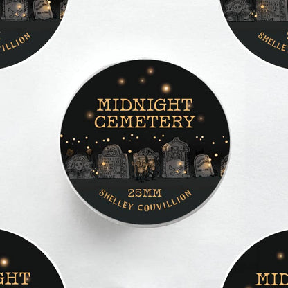 Book Moth Press - Washi Tape - Midnight Cemetery / Gothic Graveyard