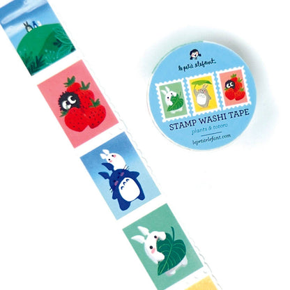 Le Petit Elefant - Stamp Washi Tape - Plants and Totoro