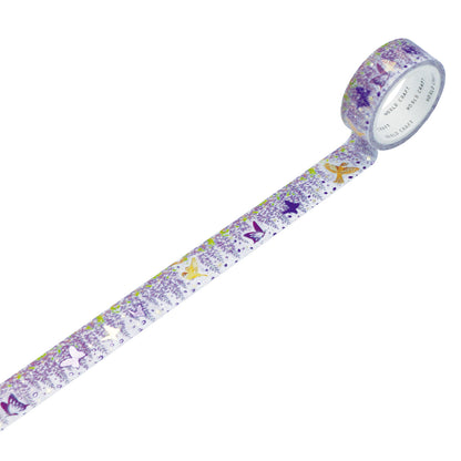 World Craft - Foil-Stamped Washi Tape - Wisteria
