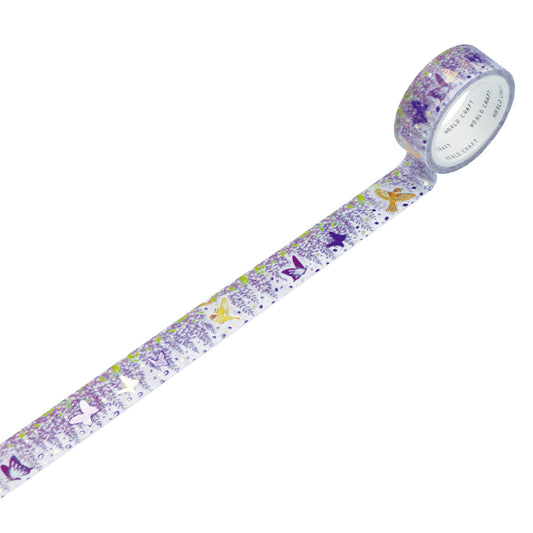 World Craft - Foil-Stamped Washi Tape - Wisteria