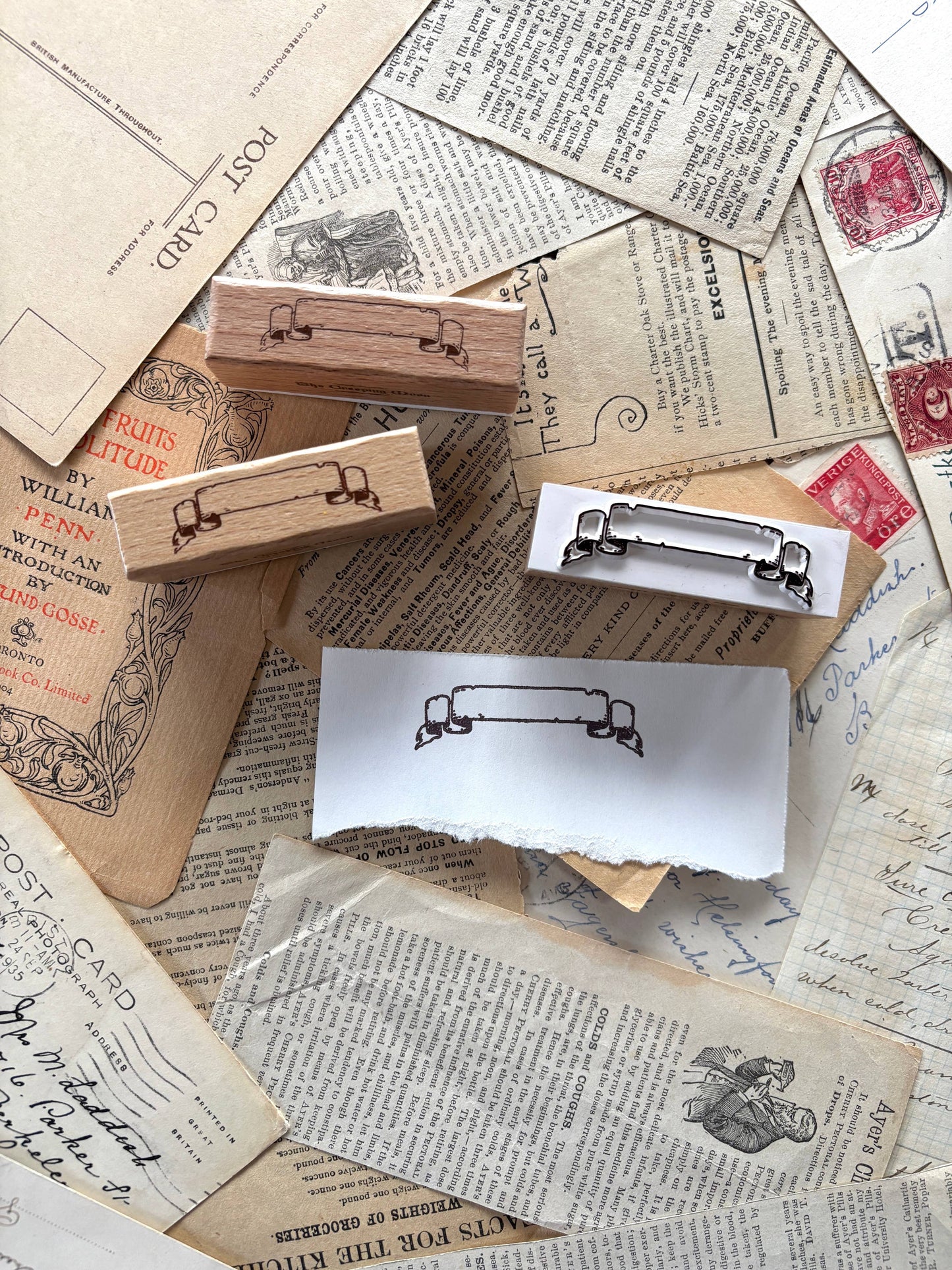 The Creeping Moon - Rubber Stamp - Scroll Banner