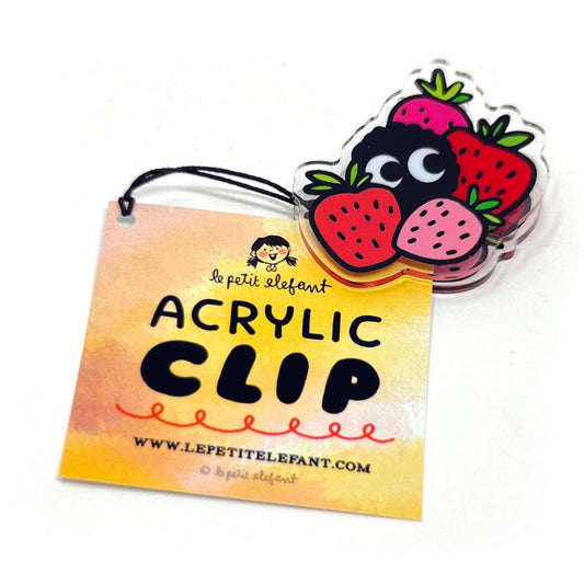 Le Petit Elefant - Acrylic Clip - Strawberry Soot Sprite