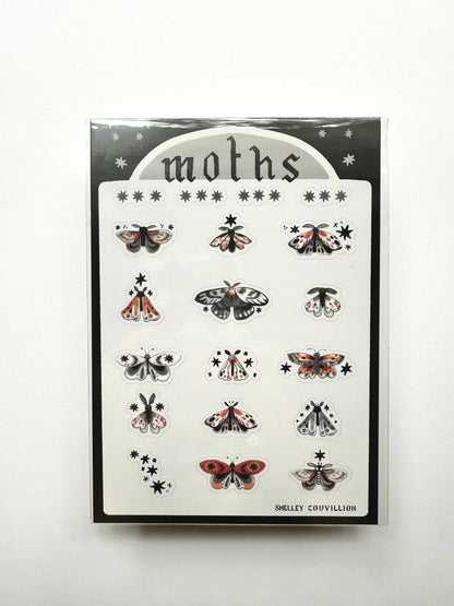 Book Moth Press- Stickers - Moths