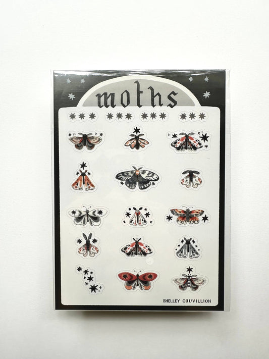 Book Moth Press- Stickers - Moths