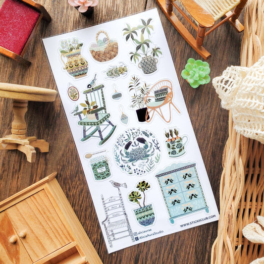 STICKII - Sticker Sheet - Alicia Aura Studio - Serene Botanical Home