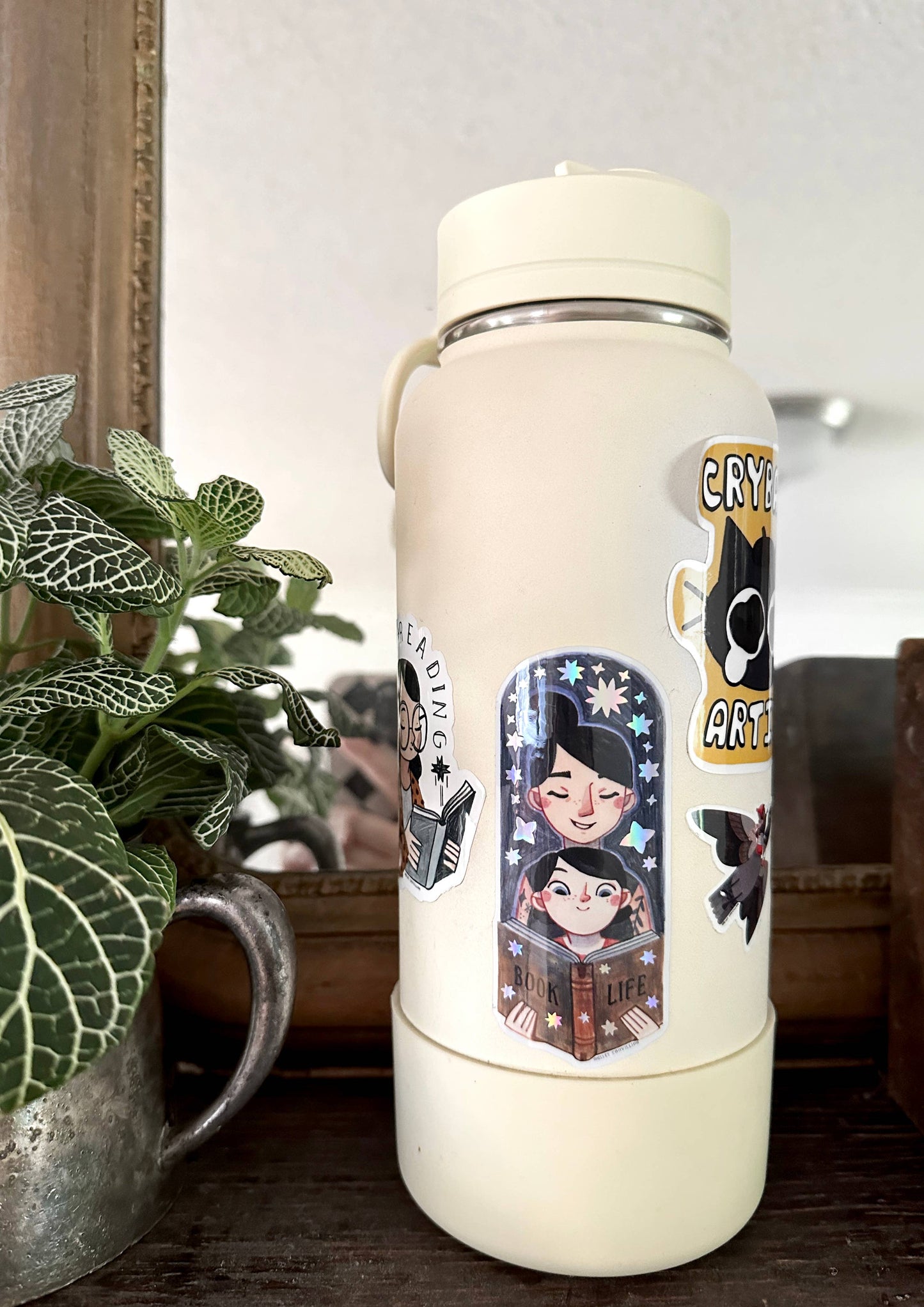 Book Moth Press - Holographic Sticker - Book Life - Mom and Child