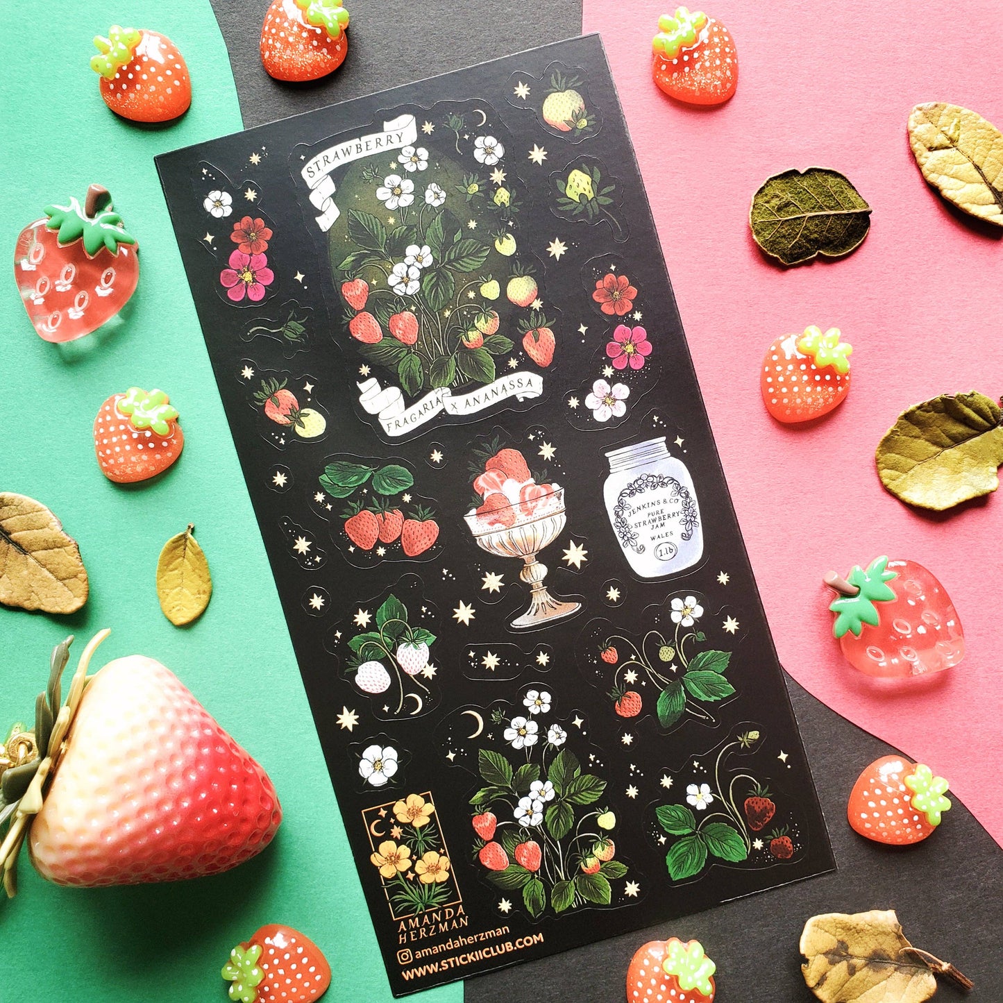 STICKII - Sticker sheet - Amanda Herzman - Enchanted Strawberry Botanica