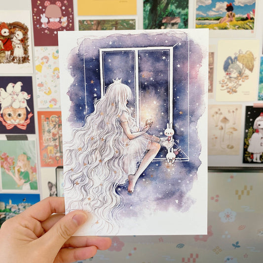 Cherry Rabbit - A5 Art Print - Fallen Star