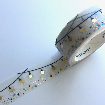 World Craft - Foil-Stamped Washi Tape - String Lights