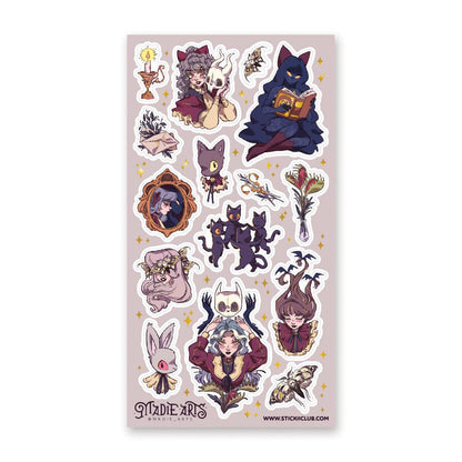 STICKII - Sticker Sheet - Madie Arts - Curious Cat Coven
