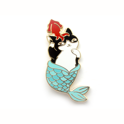 Shoal - Enamel Pin - Loki Cat - Purrmaid Pals