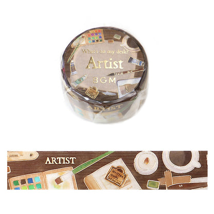 BGM Washi Tape - My Tsukue (My Desk) - Artist