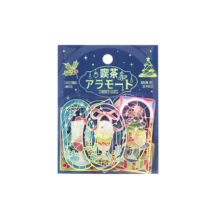 BGM - Clear Stickers - Christmas Limited - Stained Glass - Cafe a la Mode - Night