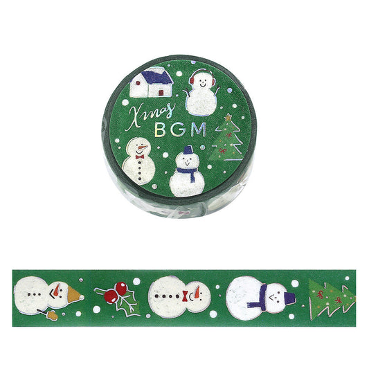 BGM - 15mm Washi Tape - Christmas Limited - Snowman