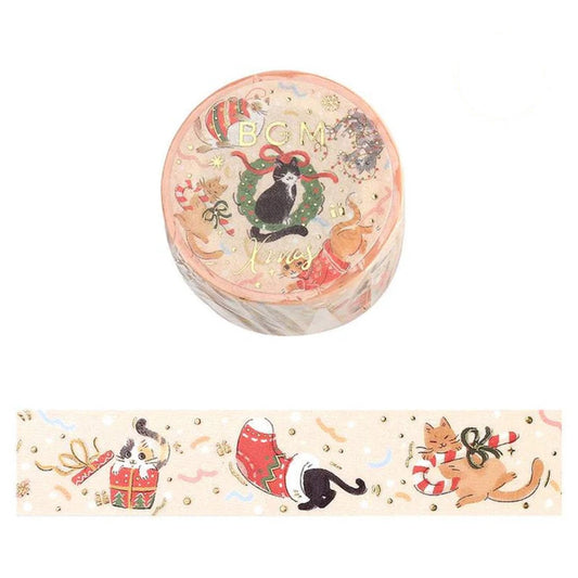 BGM Washi Tape - Christmas Limited - Cat Party