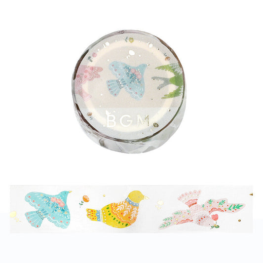 BGM Clear Tape - Bird Embroidery