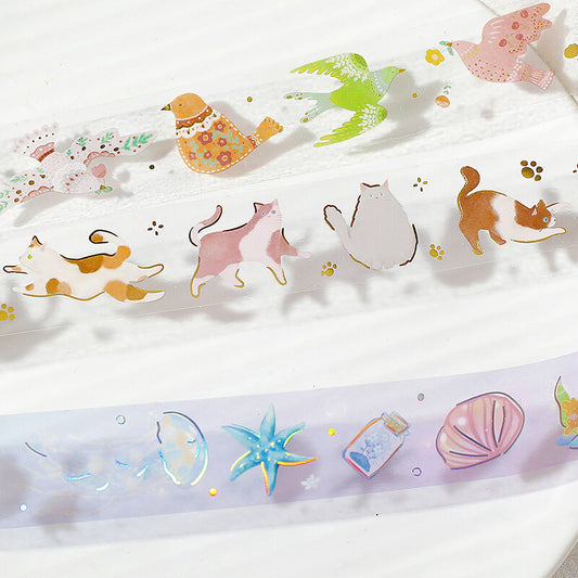 BGM Clear Tape - Bird Embroidery