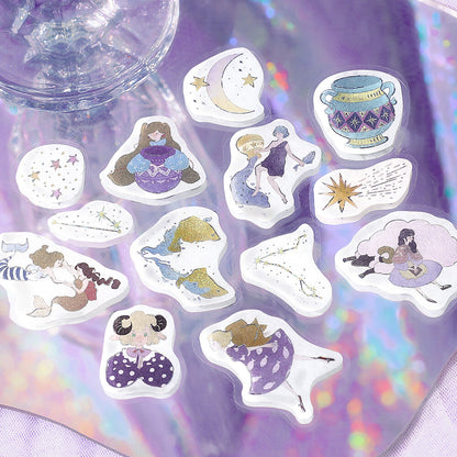 BGM Flake Stickers - Constellation Girls - Aquarius Pisces Aries