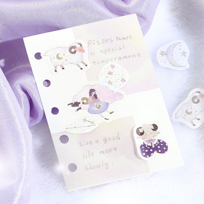 BGM Flake Stickers - Constellation Girls - Aquarius Pisces Aries