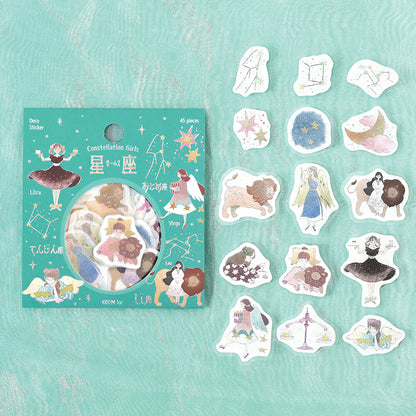 BGM Flake Stickers - Constellation Girls - Leo Virgo Libra